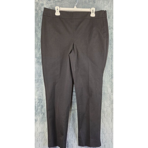 Talbots Pants - Talbots Pant Women's Size 14 Black Pockets Flat Front Chatham‎ Ankle Side Zipper